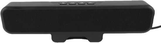Computer Luidsprekerbalk - PC Speaker - Desktop Audio - Ruimtebesparend Clipontwerp - 10W - Zwart