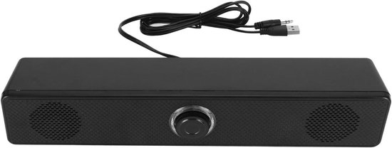 Computer Luidsprekers - Desktop Soundbar - Muziek Luisteren - Antimagnetische Technologie - 31.5 cm Lengte - Zwart
