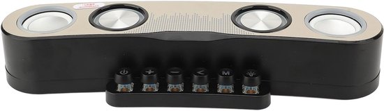 Computer Luidsprekers - PC Soundbar - Gaming en Muziek - Kleurrijke LED Verlichting - 37 x 12 x 9 cm