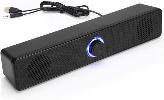 Computer Luidsprekers - Soundbar Mini - Muziek Luisteren - 4D Stereogeluid - 32 cm - Zwart
