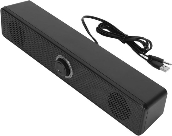 Computer Soundbar - Desktop Luidspreker - Muziek en Gaming - HiFi Helder Geluid - 31.5 cm - Zwart