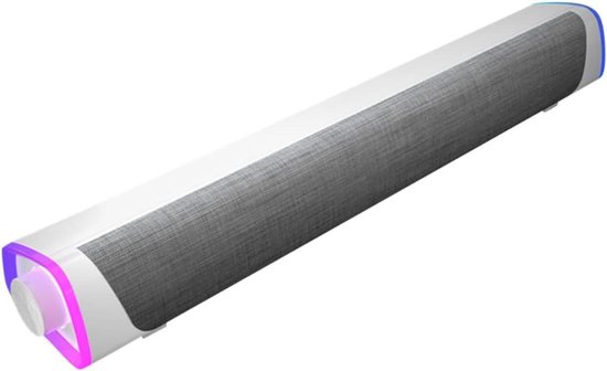 Computer Soundbar - Desktop Luidspreker - Muziek Luisteren - Slank Ontwerp - 41.5 cm - Wit