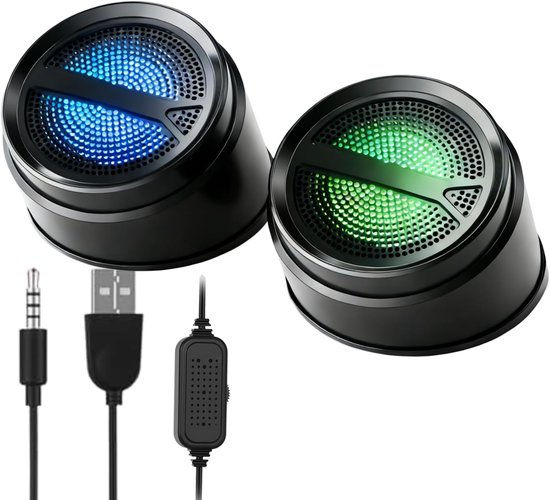 Computer Speaker USB 2.0 - Stropig - Met volume controle - Krachtige bas voor muziek en films - ShopVlot