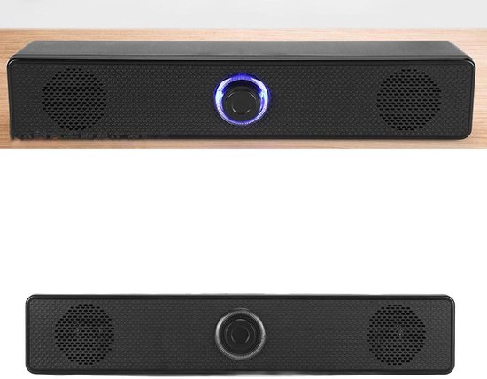 Computer Speakers - Desktop Soundbar - Muziek Luisteren - HiFi Helder Geluid - 31.5 cm Lengte - Zwart