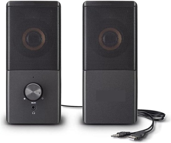 Computer Speakers - Soundbar Mini Subwoofer - Muziek Luisteren - 4D Stereo Surround - 6W Vermogen - Zwart