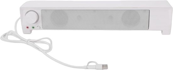 Computerluidspreker - Mini Soundbar - Audioverbetering Thuis - 3D Geluidservaring - 42 cm Lengte - Zwart