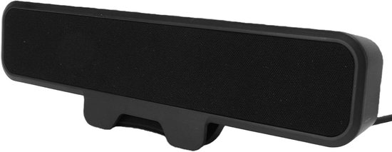 Computerluidspreker - PC Speaker Soundbar - Meeslepend Geluid - Ruimtebesparend Clipontwerp - 10W - Zwart