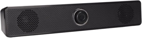 Computerluidspreker Soundbar - Desktop Speaker - Muziek en Films - Dubbele Hoorns - 33 x 8 x 7 cm - Zwart
