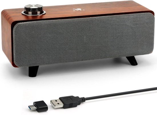 Computerluidsprekers - Bluetooth Soundbar - Muziek Luisteren - Met Subwoofer - 26 x 10 x 10 cm - Zwart
