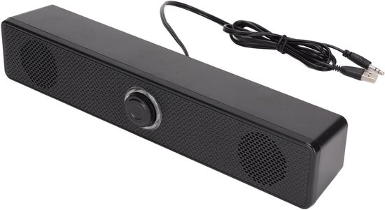 Computerluidsprekers - Desktop Soundbar - Films Muziek Games - Ruimtebesparend Slank Ontwerp - 6W Vermogen - Zwart