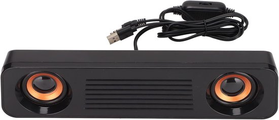Computerluidsprekers - Mini soundbar - Muziek luisteren - 360 graden stereo - Compact design - Zwart