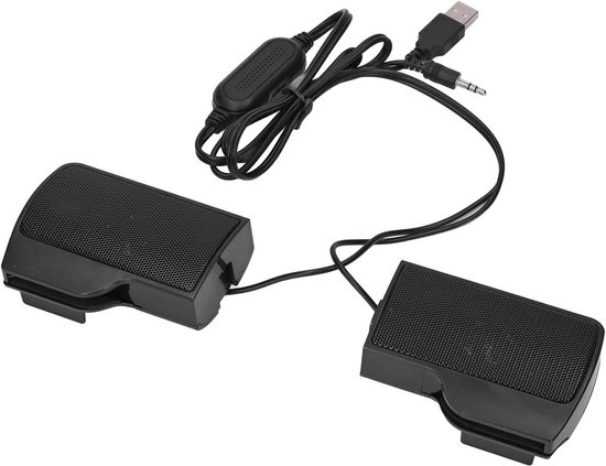 Computerluidsprekers - Monitor Soundbar - Duidelijk Geluid - Schermclip Bevestiging - 14 x 10 x 6 cm - Zwart