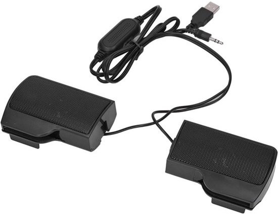 Computerluidsprekers - Monitor Soundbar - Duidelijk geluid - Schermclipbevestiging - 14 x 10 x 6 cm - Zwart