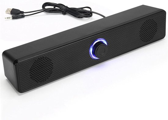 Computerluidsprekers Soundbar - Desktop Luidsprekers - Muziek Luisteren - Hifi Stereogeluid - 315 cm - Zwart