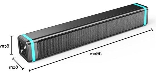 Computerluidsprekers - Soundbar pc - Muziek films games - 360 graden geluid - 36 x 6 x 6 cm