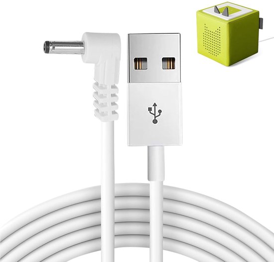 Cosensi - 9V Power Supply - Snelle Oplader - Hollow Plug Design - Wit - USB Type A naar DC - Geschikt voor Toniebox en Laptop