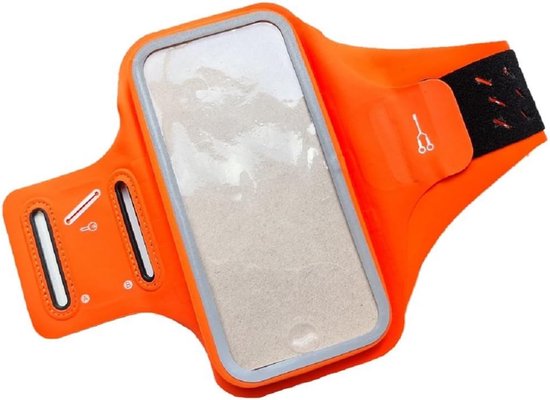 Cover Chinlon-Lycra Ultra-dunne Armband Sport Wandelen Fitness Fietsen Gym voor OALE CC2 (2020) - Oranje