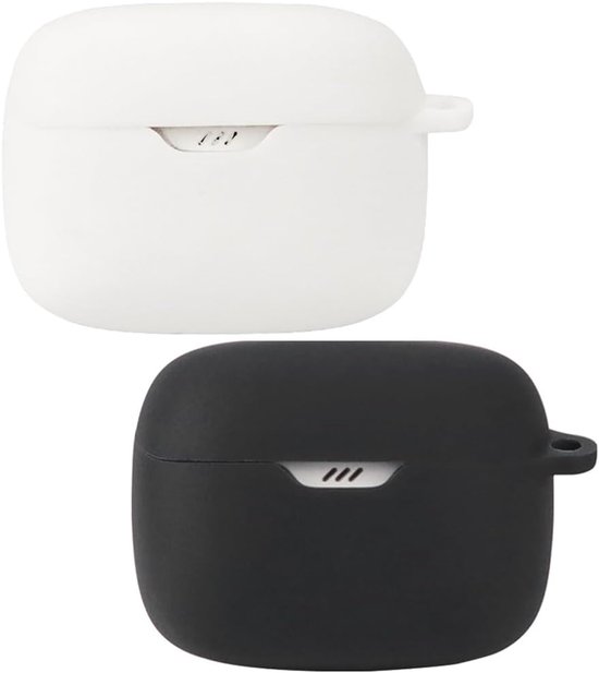 Cover Compatibel voor TUNE BEAM, [Ondersteunt draadloos opladen] [Schokbestendige beschermhoes] 2x black white