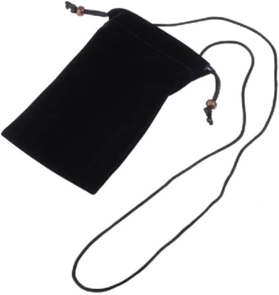 Cover with Chain and Loop Closure Soft Cloth Flannel Carry Bag voor TD TECH M40 (2023) - Black