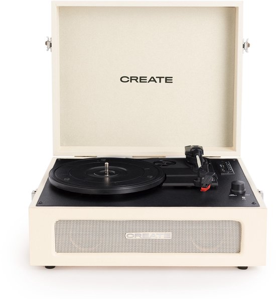 CREATE - Platenspeler Retro - Bluetooth, USB, SD, MicroSD en Mp3-recorder/speler - Wit - RECORD PLAYER RETRO