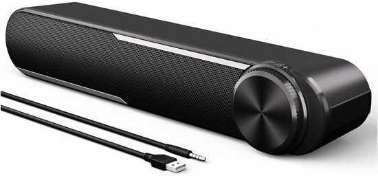 CRLYN® Soundbar PC - Speaker Computer - Plug & Play - Zwart