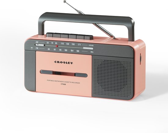 Crosley CT102A - Cassettespeler - Rosé goud & Grijs
