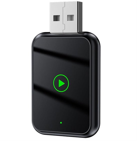 Crrynuo - Draadloze CarPlay & Android Auto Box - 2-in-1 Adapter - Bluetooth 5.0 - Plug & Play - 5V USB- Metalen frame - Zwart van Merkloos