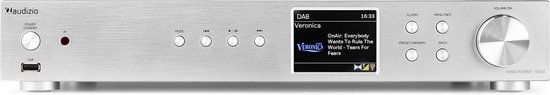 DAB tuner - Audizio Adria - DAB radio met Bluetooth, internetradio en Spotify Connect - Zilver