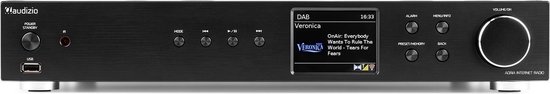 DAB tuner - Audizio Adria - DAB radio met Bluetooth, internetradio en Spotify Connect - Zwart