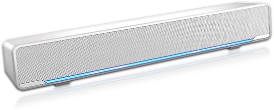 Dailygoods - Dailygoody - Soundbar - USB Bedrade Stereosoundbar - 3D Stereogeluid - Blauw LED-ademlicht - Desktop Luidsprekers - Geschikt voor TV en Gaming
