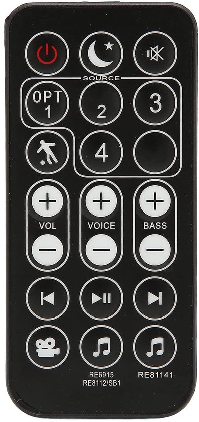 Dailygoods - Dailygoody - Universele Soundbar-Afstandsbediening - Vervangen Afstandsbediening - Eenvoudig in gebruik - Geschikt voor Polk Soundbar systemen - Handi...