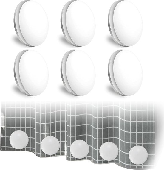 Dailygoods- Gordijngewichten 6 Paar - Sterke Magneten - Waterdicht - Douchegordijngewichten - Tafelkleed - 4 cm - Veilig en Betrouwbaar