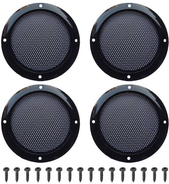 Dailygoods - Set van 4 Speaker Grills Covers voor 4 Inch Speakers