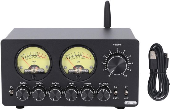 Dailygoody - 5 Band Equalizer - Vintage VU Meter - Voor Home Stereo - En Computer Speakers - Geluidsverbetering - Muziekervaring - Geschikt voor Thuis... van Merkloos