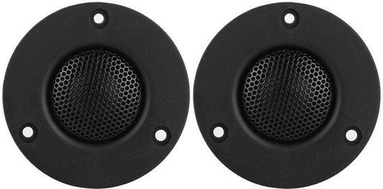 Dailygoody - Dome Tweeter Speaker - 25W Geluidskwaliteit - Zwart - Hoge Resolutie - Voor Audio-systemen - 2 Stuks