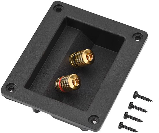 Dailygoody - Luidsprekeraansluitingsconnector - Bekabelde Aansluitklemmen - Eenvoudige installatie - 2 Montagegaten - Ideaal voor Hifi-luidspreker