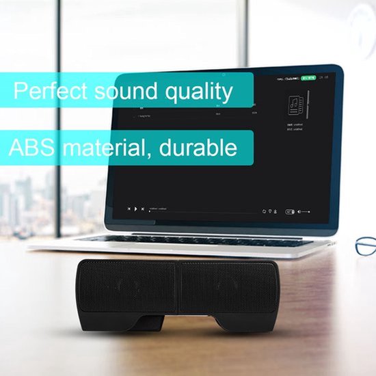 Dailygoody - USB Draagbare Speaker - Laptop Soundbar - Mini Desktop