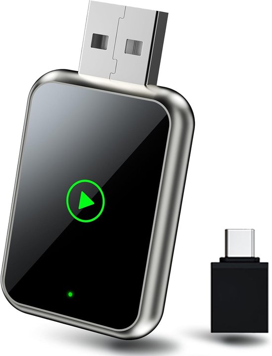 Daity 1 stuk - Draadloze CarPlay-adapter voor iPhone, waarmee u eenvoudig uw bedrade adapter kunt vervangen door een draadloze Apple CarPlay-adapter. CarPlay is snel, stabiel en direct klaar voor gebruik. van Merkloos