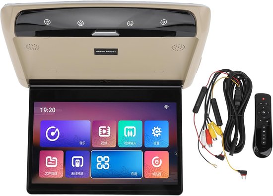 Dakmontage Display - Auto Entertainment Systeem - Reizen met Passagiers - 11.6 Inch HD IPS Scherm - 11.6 inch - beige