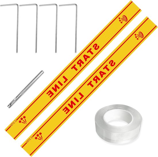 Dart Gooi Lijn en Vloerstickers Set met Zelfklevende Tape en Vloernagels voor Precisie en Stabiliteit