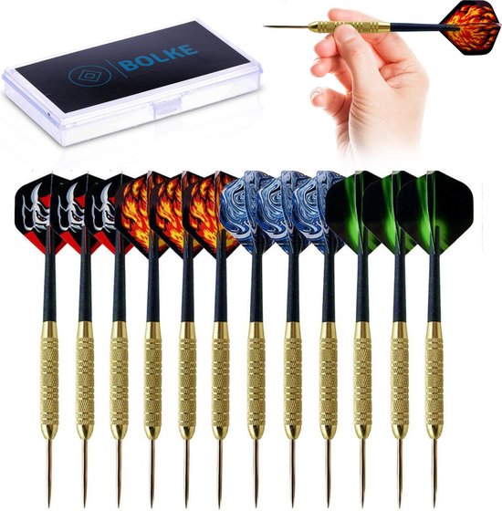 Dartpijlen - Dart flights - Dartpijlen set van 12 stuks - Hoge kwaliteit - Basic. - 19 gram dartpijlen van AxinQ