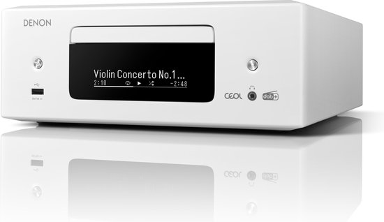 Denon CEOL N-12 DAB+ Alles-in-een-Hifisysteem met CD-speler, DAB/FM-radio, HDMI ARC, HEOS® Built-in streaming en Inclusief Speakers- Wit van Merkloos