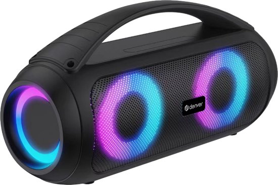Denver Bluetooth Speaker Draadloos - Lichteffecten - FM Radio - Muziek Box - AUX - TWS Pairing - BTG616 van Denver