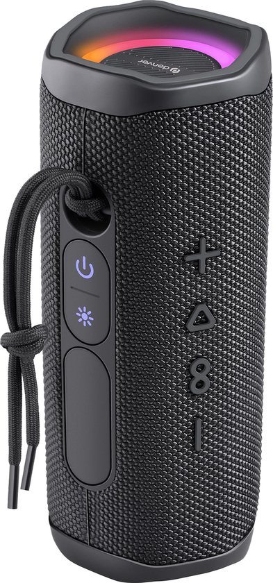 Denver Bluetooth Speaker Draadloos - Lichteffecten - Muziek Box - AUX - TWS Pairing - BTV223B van Denver