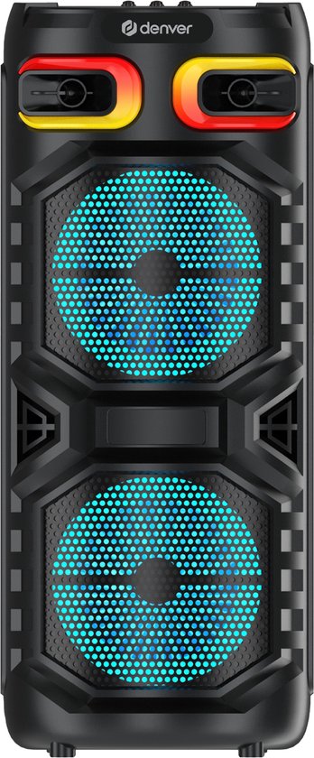 Denver Bluetooth Speaker Party Box - Discolichten - Partybox - Incl. Afstandsbediening - Microfoon Aansluiting - Micro SD / USB / AUX - BPS355 van Denver