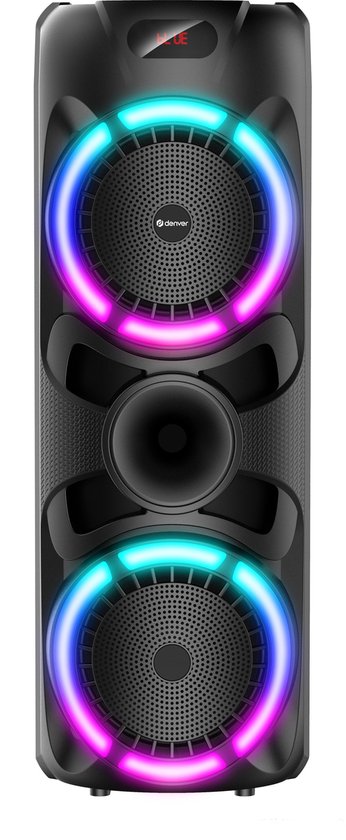 Denver Bluetooth Speaker Party box - Discolichten - Partybox - Incl. Draadloze Microfoon & Afstandsbediening - BPS459 van Denver