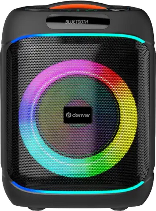 Denver Bluetooth Speaker Party box - Discolichten - Partyspeaker incl. draadloze microfoon & afstandsbediening - Luidspreker - 6,5" woofer - BPS170