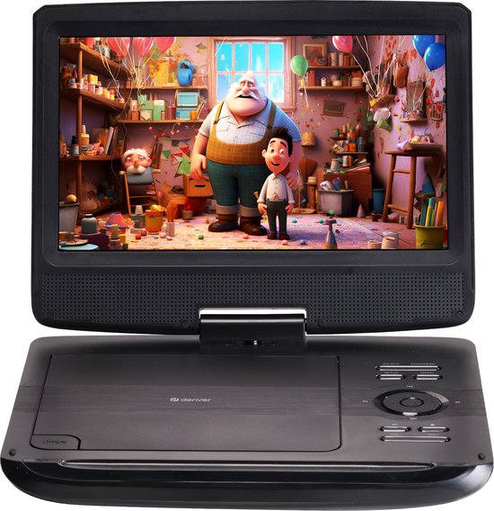 Denver Draagbare DVD Speler Auto - 10 inch - Incl. Hoofdsteunhouder - USB - Draaibaar Scherm - MT1097 van Denver