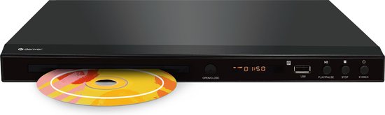 Denver DVD Speler met HDMI - Ondersteund FULL HD - CD Speler - Dolby Digital Decoder - USB / Scart - DVH1245- Zwart
