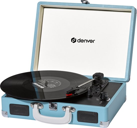Denver Platenspeler - Ingebouwde Speakers - Incl. PC Software - Auto-stop - Retro - VPL120 - Blauw
